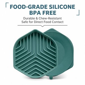 Nouvelle gamelle anti-glissement en silicone à ventouse pour animaux de compagnie, design moderne, écologique, portable, pour une alimentation lente et saine pour chiens et chats - Product Image 4