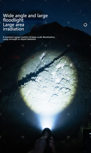 Senter <span class=keywords><strong>Laser</strong></span> putih portabel 1000m, lampu kerja teleskopik Zoom tahan air dengan LED, dapat diisi ulang daya, senter taktis COB - Product Image 5