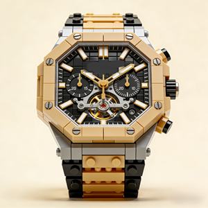 ชุดตัวต่อพลาสติกสร้างสรรค์ DIY นาฬิกาหรูหราแบบกำหนดเอง สำหรับผู้ใหญ่ ของสะสม ของขวัญวันเกิด - Product Image 3