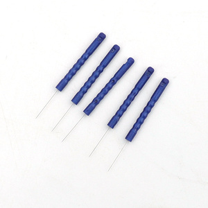 เข็มฝังเข็มสแตนเลสด้ามจับพลาสติกสำหรับใบหน้าปลอดเชื้อขนาด0.10มม. งานตามสั่ง - Product Image 3