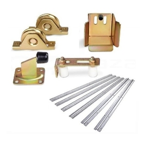 Kit de quincaillerie pour <span class=keywords><strong>portail</strong></span> <span class=keywords><strong>coulissant</strong></span> avec <span class=keywords><strong>rail</strong></span> de guidage galvanisé et roue à rouleaux pour ouvre-<span class=keywords><strong>portail</strong></span> automatique de garage de villa moderne - Product Image 2