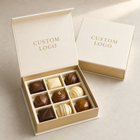 Luxe design op maat gemaakte magnetische stevige dozen voor chocoladeverpakkingen, EU-gecertificeerd voor levensmiddelen, kerstcadeaudozen