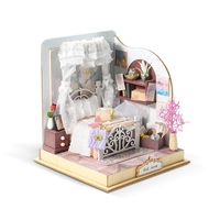 IIECREATE YS-2252 Miniature 3D En Bois DIY Jouet Modèle Jouet et Puzzles Habiller Maison De Poupée En Gros