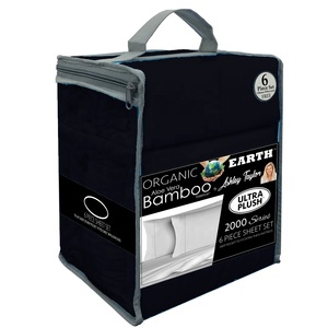 Juego de Sábanas <span class=keywords><strong>Ashley</strong></span> Taylor Serie 2000, 6 Piezas, Microfibra de Fácil Cuidado, Color Negro Completo, Venta al Por Mayor - Product Image 1