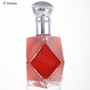 Bouteille en verre transparente personnalisée par le fabricant, 500 ml, bouteille en verre carrée pour l'aromathérapie, pour la vodka, le whisky, le brandy, le rhum, la <span class=keywords><strong>tequila</strong></span> - Product Image 4