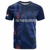 Hochwertiges Niederlande 2026 WM Fußball-Fan-Trikot Herren Rundhals-T-Shirt Atmungsaktives Mesh-Sport-Kurzarmshirt