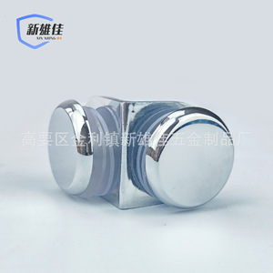 Xin Xiong Jia Zinc Alloy 90 Degree Double Sided Glass <b>Clip</b> Mirror Finish Wall Mount Shower Door Fixing Bracket - Product Image 1