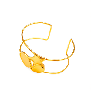 Fashion Cuff <b>Bracelet</b> 316L Stainless Steel PVD Gold Plating Sustainable Resistant Jewelry for Women Men - Product Image 2