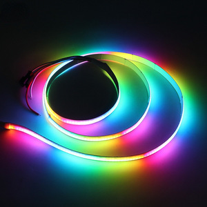 Bande lumineuse <span class=keywords><strong>LED</strong></span> COB RVB adressable de 10 mm 12 mm de largeur 24V WS2811 Contrôle des pixels Couleur de rêve <span class=keywords><strong>Ruban</strong></span> flexible <span class=keywords><strong>pour</strong></span> profil en aluminium - Product Image 1