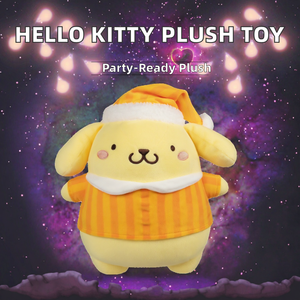 Peluche Pompompurin da 8 Pollici per Hello Kitty Friends - Materiale in Poliestere - Prodotto Ufficiale Sanrio - Product Image 2