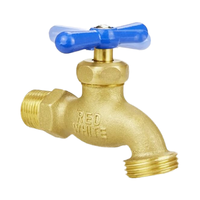 TMOK 1/2 NPT 3/4 GHT Robinet en laiton moderne pour l'extérieur, robinet de machine à laver, robinet de tuyau d'arrosage, robinet d'eau