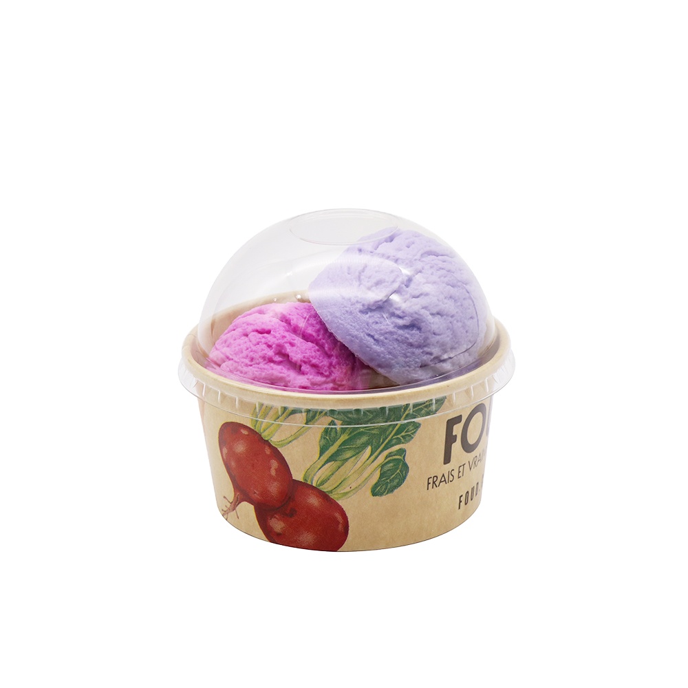 Custom Printed 4oz 8oz 12oz 20oz 6oz Biodegradable Kraft Paper Disposable Bowl Cup Eco-Friendly Recyclable Square for Food Salad Craft Ice Cream Noodles Candy