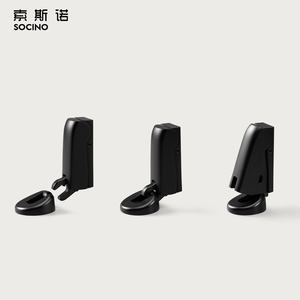 Fermaporta Idraulico Nero dal Design Moderno in Lega di Zinco, Installazione a Incasso per Porte in Legno, per Hotel, con Smorzamento in Acciaio Inossidabile - Product Image 4