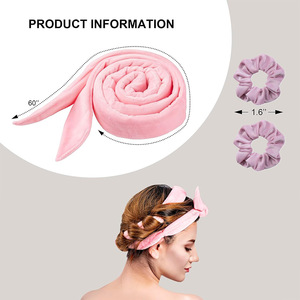 Bigoudi en velours multicolore sans chaleur Outils de coiffure sans chaleur avec effet de vague de sommeil Équipement de coiffure - Product Image 6