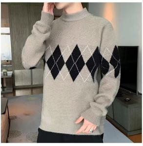 สเวตเตอร์ของผู้ชายเสื้อถักแบบเข้ารูปใส่สบายคอตั้งทำจาก2025สินค้าใหม่ - Product Image 6