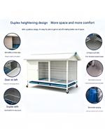 Grande cage d'élevage extérieure galvanisée avec design imperméable pour poulets, lapins, canards, pigeons, anti-fouines