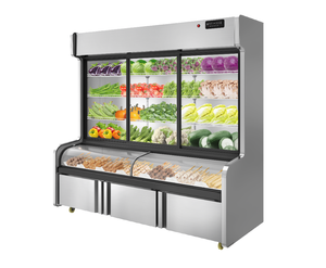 Equipo de Refrigeración de Doble Temperatura para Restaurantes Comerciales YINZHENG, Refrigerador Exhibidor de Frutas y <span class=keywords><strong>Verduras</strong></span> con Estantes - Product Image 3