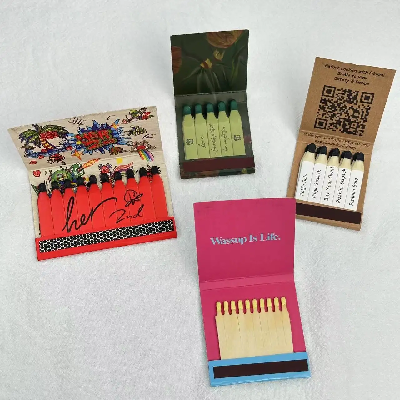 2024 nouvelle conception de taille personnalisée pour les carnets d'allumettes logo impression couleur cigare domestique correspond aux carnets d'allumettes vintage