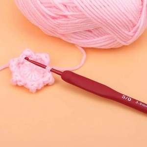 Crochets en aluminium MHK35 avec poignée en silicone Prt, aiguilles à tricoter pour tresses, aiguilles à tricoter, outil de tricot - Product Image 6