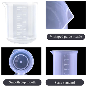 प्रतिस्पर्धी मूल्य थोक कस्टम आकार प्रयोगशाला मापने प्लास्टिक बीकर स्नातक की उपाधि - Product Image 4