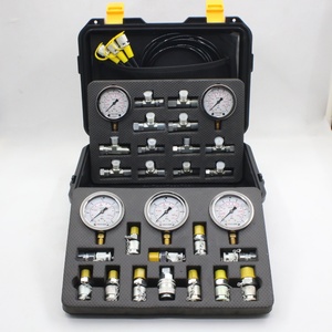 Hydraulikdruck-Testkit mit 5 Messgeräten 5 Prüf schläuche 13 Kupplungen und 14 T-Steck verbinder Manometer-Kit Testkit - Product Image 2