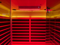 Grande salle de sauna sèche pour 4 personnes, chauffage infrarouge au carbone pour intérieur, avec une bonne structure