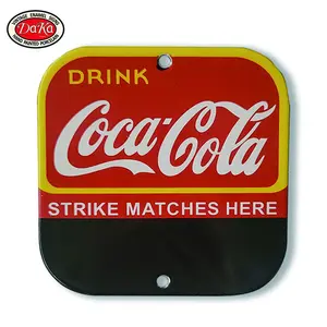 Square Soda Drinks Cola Tin Plate porcellana smalto benzina antico Garage Sign