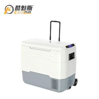 50L TG55 TEG55 Refrigerador portátil para automóvil 12V 240V DC Compresor Control dual Deflector de espuma enchufable Refrigerador para automóvil R134a Blanco Negro
