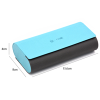 Étui à lunettes double compartiment en PU Bestpackaging pour 2 montures de lunettes, logo personnalisé en relief, vente en gros directe d'usine, fourniture OEM