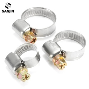 Abrazaderas de manguera antioxidantes de 8-80 mm, abrazaderas de manguera de acero inoxidable, abrazaderas de manguera de combustible y agua, abrazaderas de anillo de resorte con accionamiento de tornillo sin fin - Product Image 3