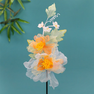 Accessoires pour cheveux de style ancien, pinces à cheveux à effet dégradé, coiffes à fleurs en soie, accessoires Hanfu, style traditionnel chinois - Product Image 4