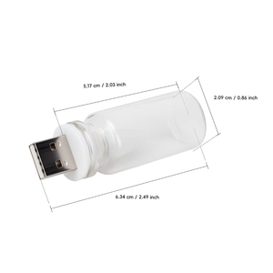 Lampe LED USB pour voiture, lumière d'ambiance à brancher, bougie LED changeante de couleur, lumière d'ambiance pour tableau de bord, console centrale - Product Image 2