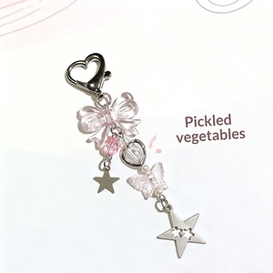 Coque de té<span class=keywords><strong>l</strong></span>éphone portable pour fille, style cool et sexy, avec porte-clés, chaîne anti-perte, porte-cartes au design original et breloques assorties - Product Image 4