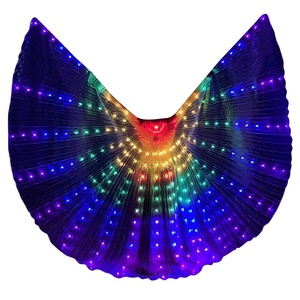<span class=keywords><strong>Ali</strong></span> Dorate Luminose a LED per Danza del Ventre, Mantello a Farfalla, Accessori per Spettacoli di Halloween e Natale, Costume per Feste in Fibra di Poliestere - Product Image 5