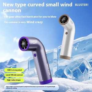 מאוורר טורבו נייד מתקפל עם טעינת USB, צג דיגיטלי, מהירות משתנה ללא שלבים במהירות גבוהה, סיבולת ארוכה, אנגלית - Product Image 2