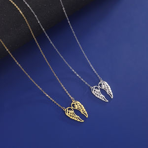قلادة بدلاية على شكل أجنحة Myshape شكل ملاك مجوف هدية عيد ميلاد مجوهرات زفاف - Product Image 3