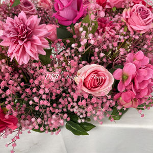 Guirnalda de flores con decoración de flores de paniculata rosa, decoración colgante para el hogar, días festivos, bodas, corona de flores. - Product Image 4