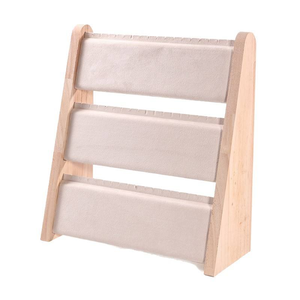Présentoir à Colliers en Bois Massif à 3 Niveaux, Support à Bijoux en Velours, Idéal pour Boutiques Professionnelles, Salons Commerciaux, Showrooms, Logo Personnalisé - Product Image 4