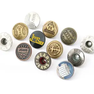 New Arrival Custom Logo Metal Jeans Button for Denim