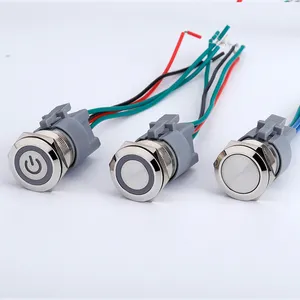 Small Mini Metal Push Button Switch 12 /16 / 19 / 22mm Momentary LED Push Button Switches Power Waterproof Used Cars Switch