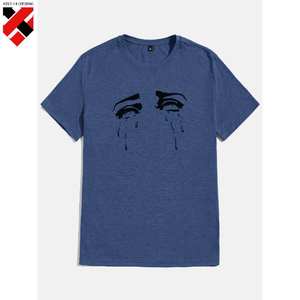 지역 창고 정사이즈 맞는 남성용 티셔츠 로고 인쇄 일반 반팔 티셔츠 맞춤 티셔츠 인쇄 빈 티셔츠 - Product Image 4