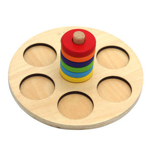 Set di giocattoli Montessori in legno per bambini che imparano i blocchi di riconoscimento del colore per i <span class=keywords><strong>regali</strong></span> delle ragazze dei ragazzi di <span class=keywords><strong>1</strong></span> 2 3 anni - Product Image 6
