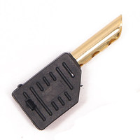 AMASS Prise banane creuse 4 mm tout cuivre plaqué or haute intensité à souder mâle-femelle conception monobloc empilable 25.425 30V-60V