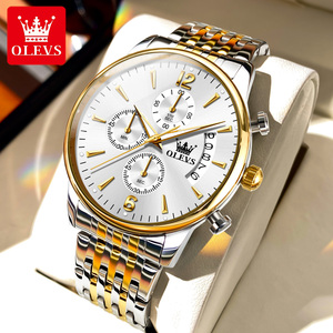 2867 Olevs marque <span class=keywords><strong>montre</strong></span>-bracelet étanche grand <span class=keywords><strong>homme</strong></span> doré <span class=keywords><strong>montre</strong></span> en acier montres de mode pour hommes - Product Image 5