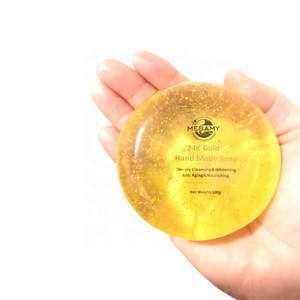 Mebamy Private Label Natural Handmade Deep Cleansing Whitening 24K Gold <strong>Soap</strong> <strong>for</strong> Face and <strong>Body</strong> 24K Gold <strong>Soap</strong> - Product Image 1