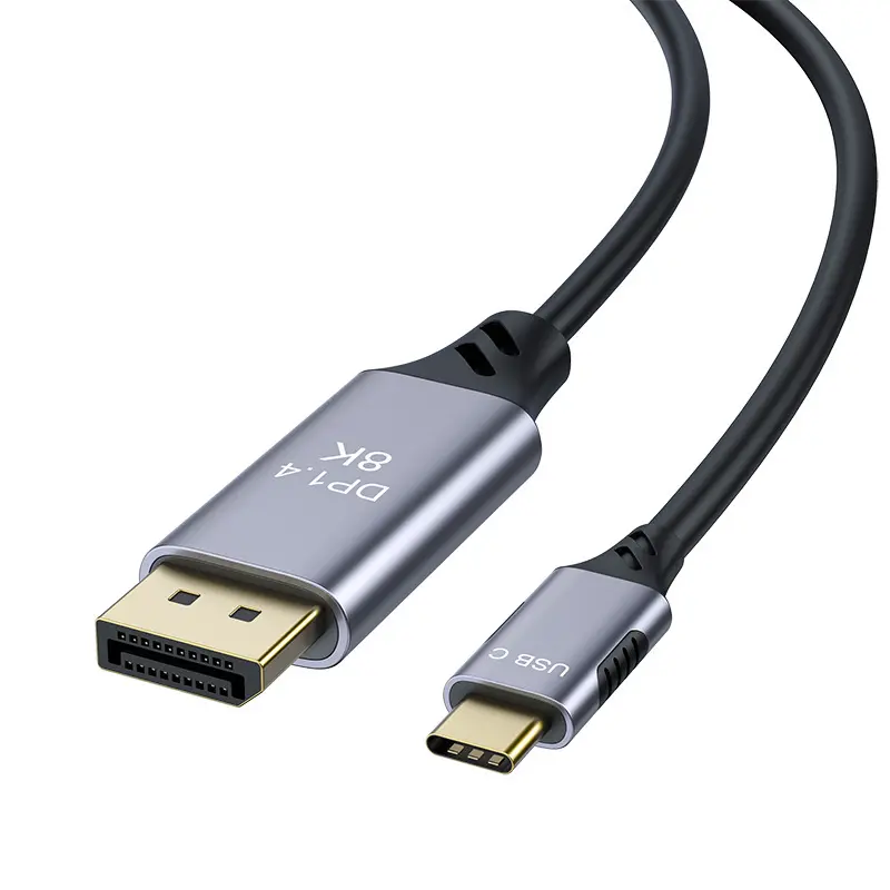 गर्म बिक्री प्रकार सी डीपी HD ऑडियो और वीडियो एडाप्टर DisplayPort 1.4 प्रक्षेपण करने के लिए केबल 1M के लिए उपयुक्त है एंड्रॉयड 8K