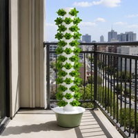 Système de jardinage vertical hydroponique, tour pour 52 plantes, 13 niveaux, avec pompe submersible et minuterie pour légumes et herbes