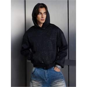 Sudadera con Capucha Personalizada para Hombre, con Lentejuelas, Manga Larga, con Bolsillo, Felpa Francesa, Estilo Urbano - Product Image 4