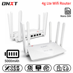 Routeur Wi-Fi DNXT avec carte SIM, Wi-Fi 6, Cat4, 1WAN/3LAN, Mini Routeur Wi-Fi 5000mAh, AP, VPN, Routeur Wi-Fi Haut Dé<span class=keywords><strong>bit</strong></span> pour Usage Professionnel - Product Image 1