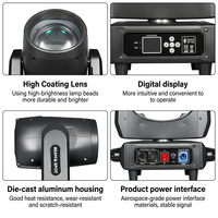 HONGHE 380W Prism King Moving Head Light, 6 prismes, projecteur de scène pour concert, mariage, club, DJ, spectacle